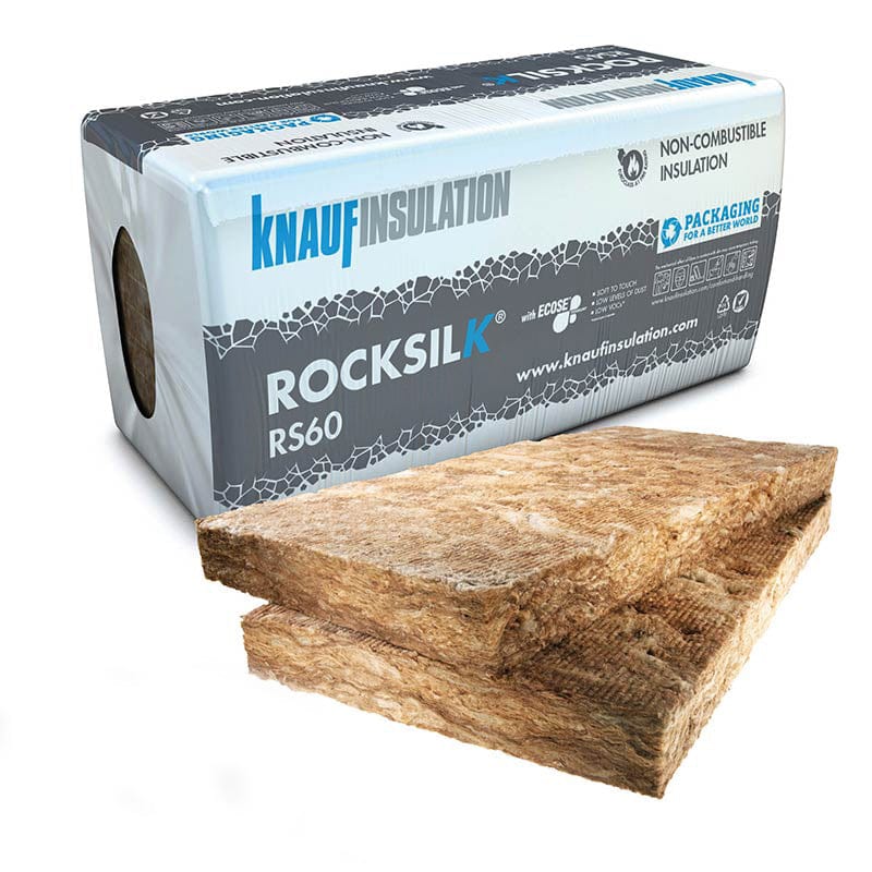 40mm Knauf Rocksilk RS60 Building Slab 1.2m x 600mm