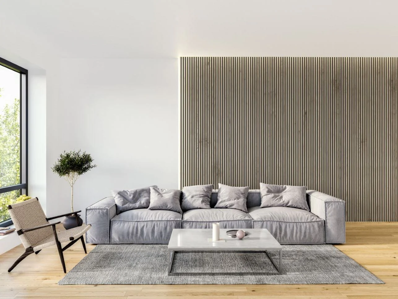 ambi-wall Acoustic Timber Slat Wall Panel 2.4m Siberian Oak - Image 3