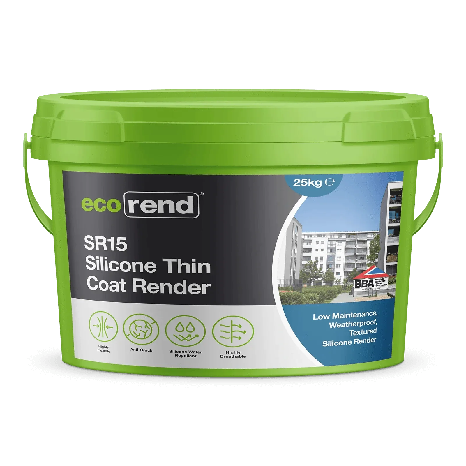 Ecorend SR15 Silicone Thin Coat Render - 25kg  African Ivory