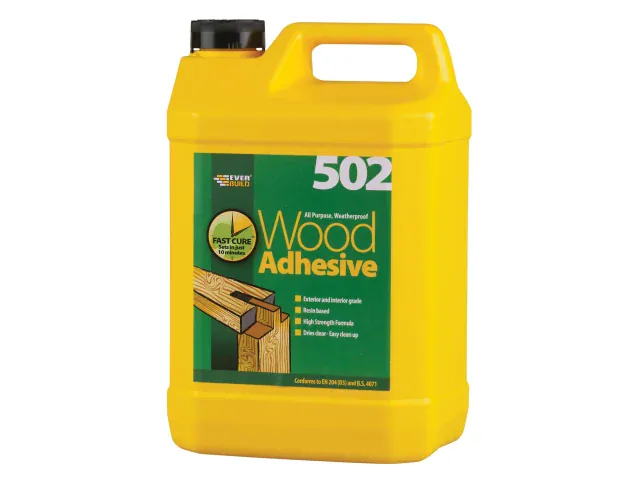 Everbuild 502 Weatherproof Wood Adhesive 5ltr