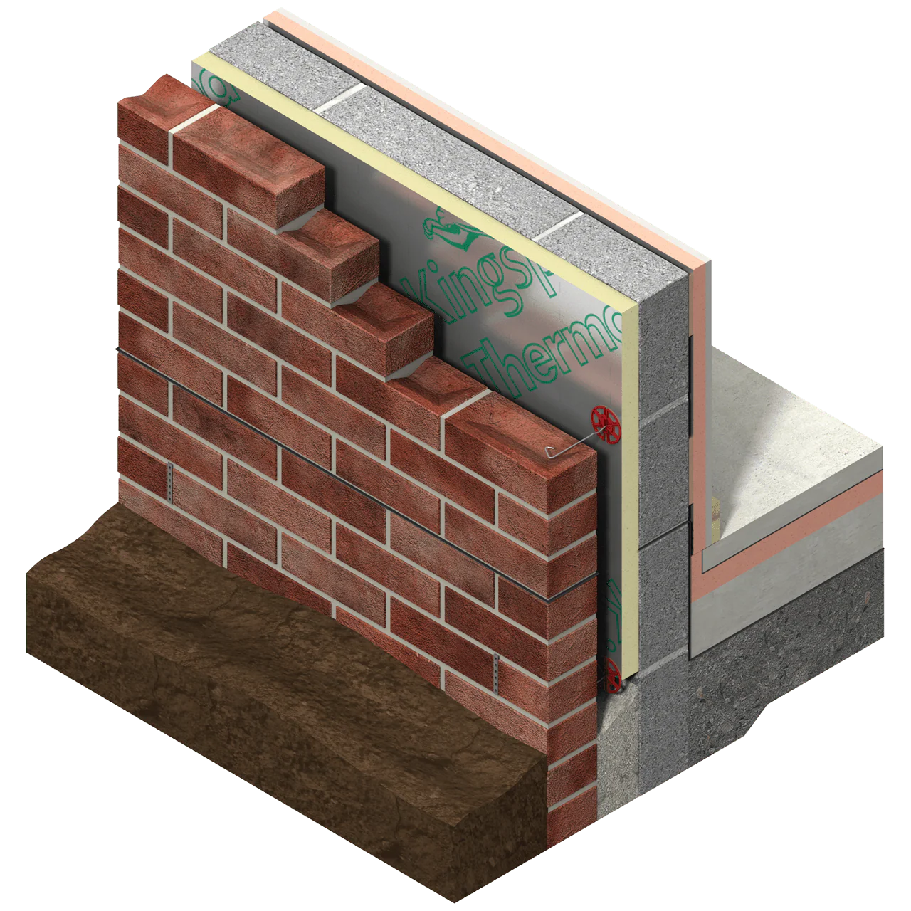 70mm Kingspan Thermawall TW50 PIR Cavity Wall Insulation 1200mm x 450mm - 3.24m2 pack - Image 3