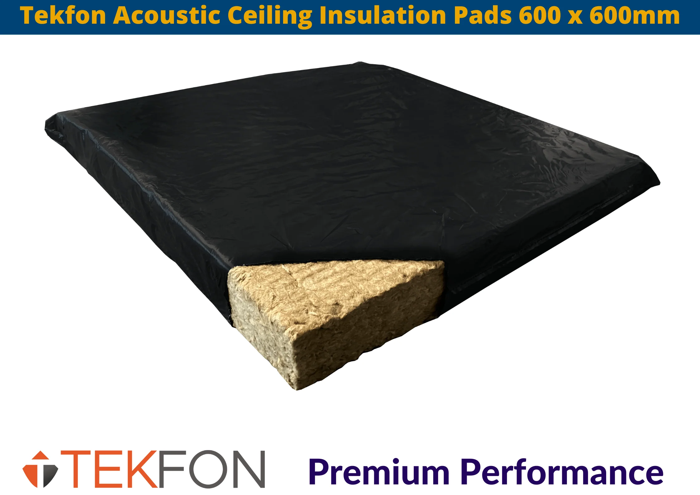 30mm Tekfon Acoustic Ceiling Insulation Pads 600 x 600mm (45kgm3) 4.32m2 - Image 2