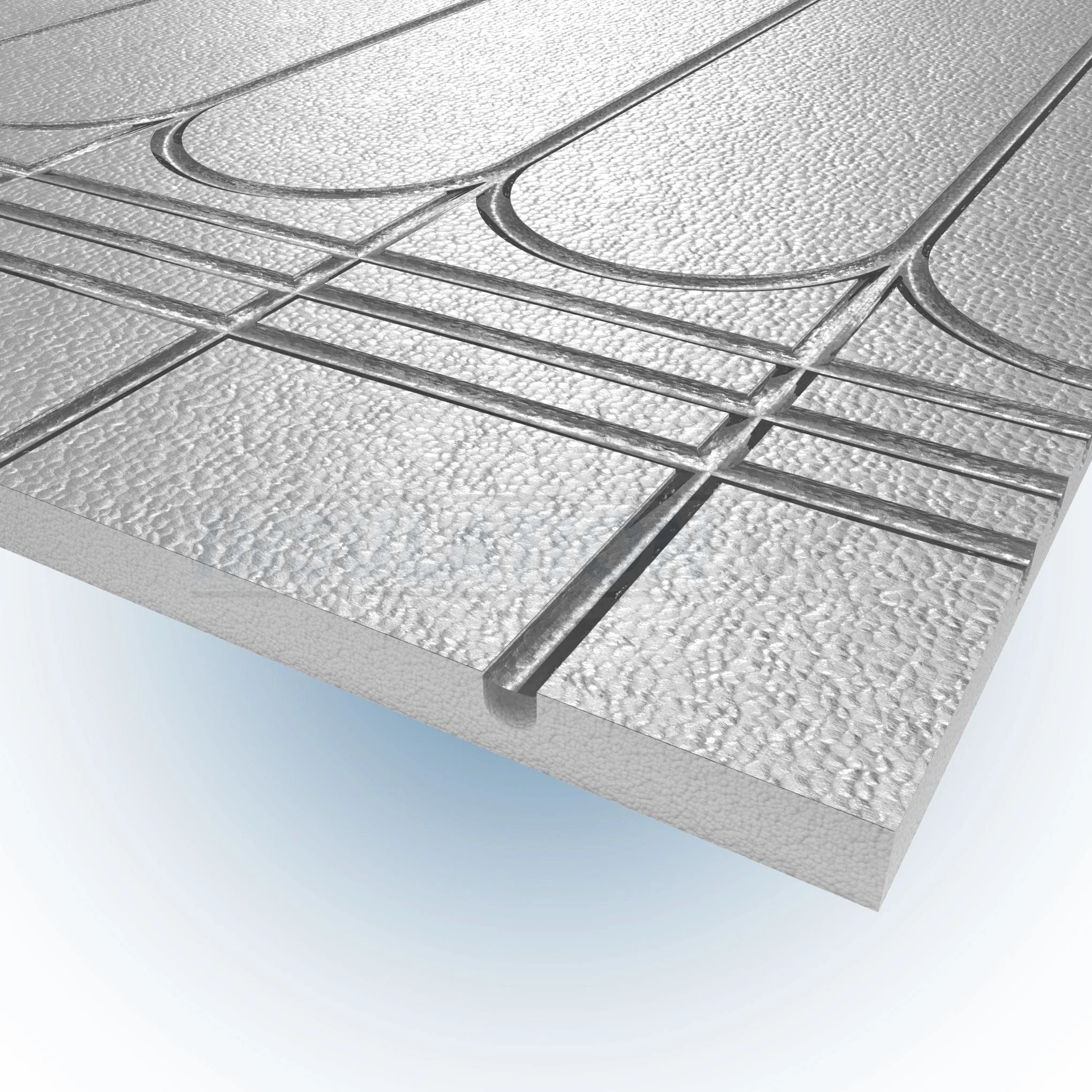 Tekwarm Foiled 400 KPA UFH Board 1200mm x 600mm x 20mm 150 centres for 12mm Pipe - Image 2